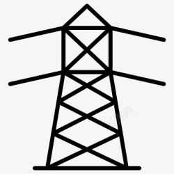 能量塔电线塔电线杆电线图标高清图片