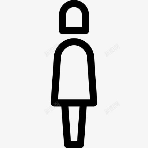 女洗手间标志机场标志直线标志图标svg_新图网 https://ixintu.com 女洗手间标志 机场标志 直线标志