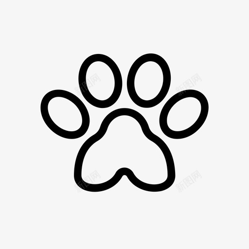 宠物动物狗图标svg_新图网 https://ixintu.com 动物 宠物 爪印 狗 狗掌印 脚印 踪迹