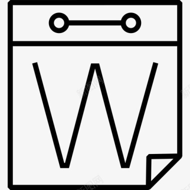 字母W图标trader浅圆形图标