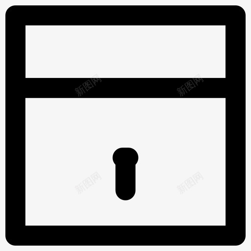 挂锁安全工具粗体圆形图标svg_新图网 https://ixintu.com 安全工具 挂锁 粗体圆形