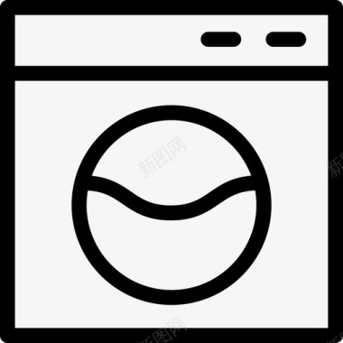 洗衣机技术线性洗衣符号图标图标