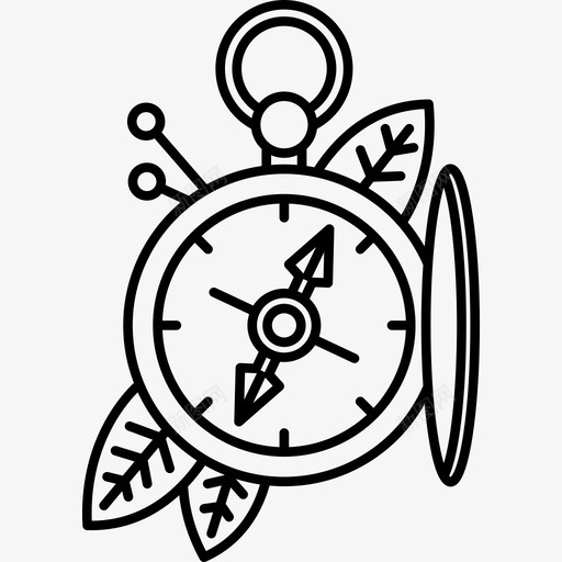 指南针复古纹身图标svg_新图网 https://ixintu.com 复古纹身 指南针