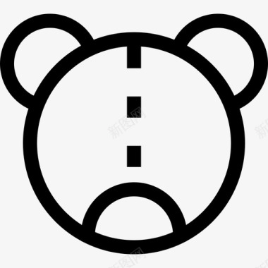 泰迪熊刺绣元素图标图标
