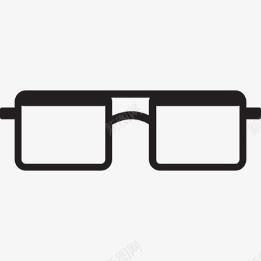 眼镜时尚和精品直线型图标图标