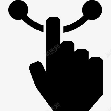 一个手指画触摸触摸手势图标图标