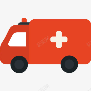 救护车医疗设备公寓图标图标