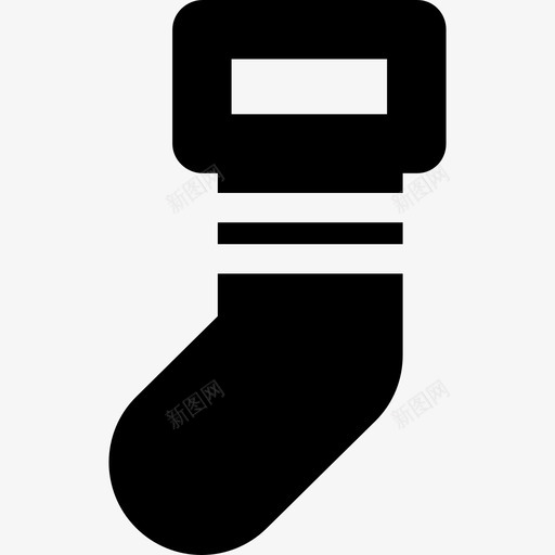 袜子圣诞节圣诞装图标svg_新图网 https://ixintu.com 圣诞节 圣诞装 袜子