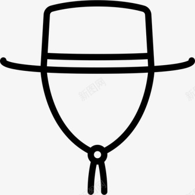 帽子西班牙传统元素线性图标图标