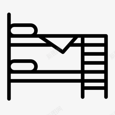 双层床家具房间图标图标