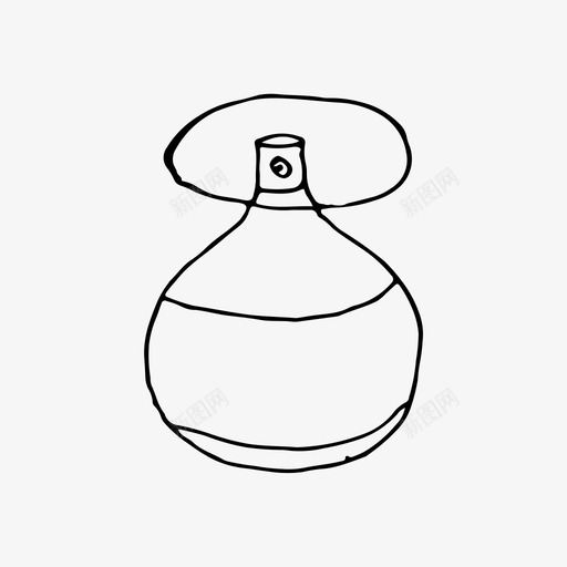 瓶香水香水素描图标svg_新图网 https://ixintu.com 瓶香水 素描 香水