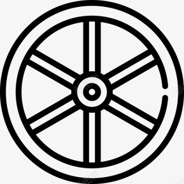 车轮远西直线图标图标