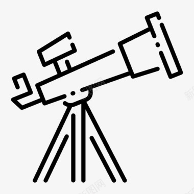 望远镜天文学观测图标图标