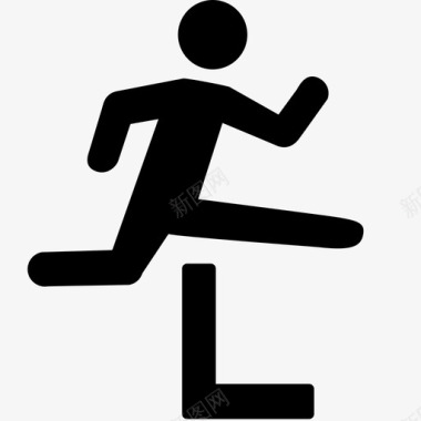 跳跃障碍人图标图标
