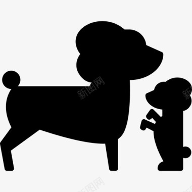 狗和狗动物狗和训练图标图标