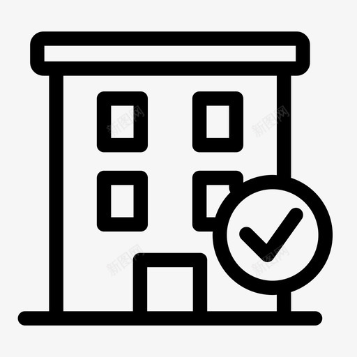 房地产预订支票图标svg_新图网 https://ixintu.com 房产 房地产 房屋 支票 核准 核实 预订
