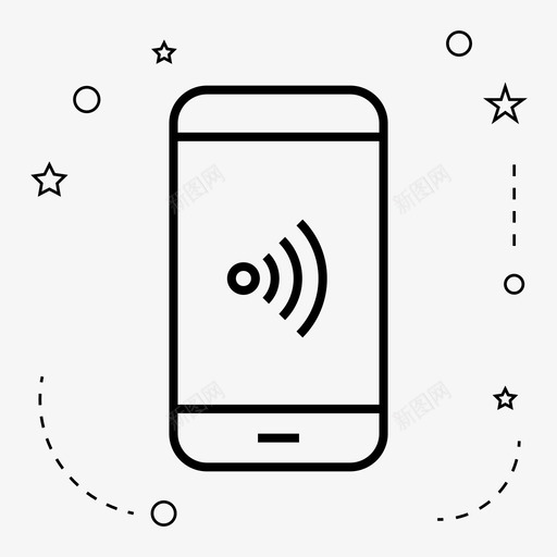 热点移动电话图标svg_新图网 https://ixintu.com 信号 共享 热点 电话 移动