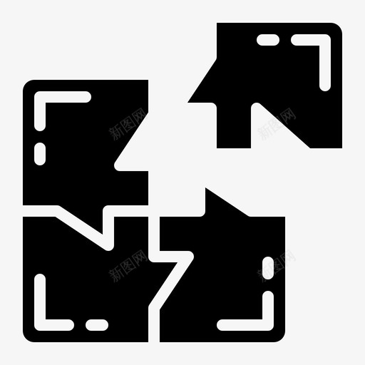 拼图游戏形状图标svg_新图网 https://ixintu.com 形状 拼图 游戏 玩具实心套装