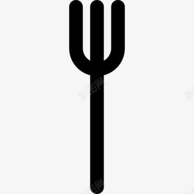 叉子食品和烹饪用直形图标图标