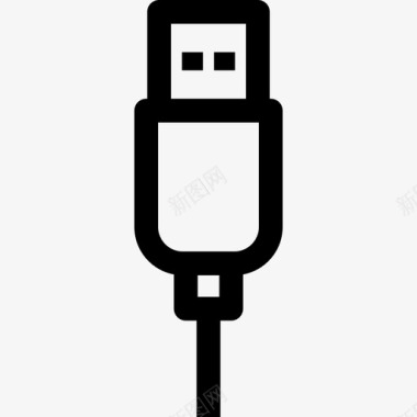 USB充电器苹果设备线性图标图标