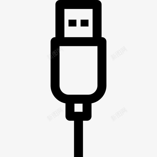 USB充电器苹果设备线性图标svg_新图网 https://ixintu.com USB充电器 线性 苹果设备