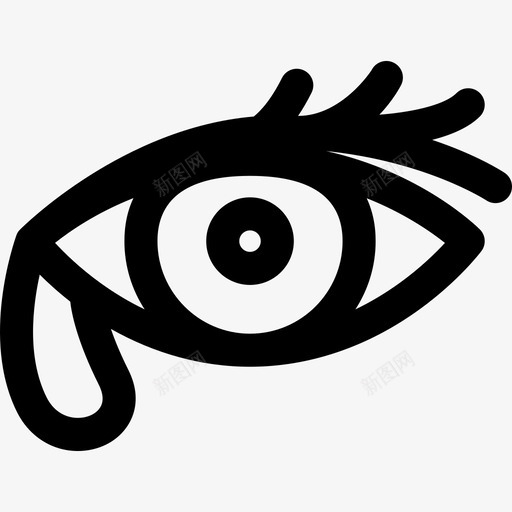 女孩眼眼袋直线型图标svg_新图网 https://ixintu.com 女孩眼 直线型 眼袋