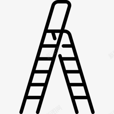梯子木工diy工具线性图标图标