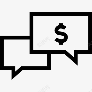 金钱聊天商业商业研究图标图标