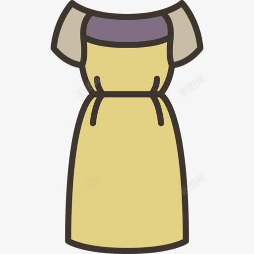 连衣裙线性颜色时装套装其他图标svg_新图网 https://ixintu.com 其他 线性颜色时装套装 连衣裙
