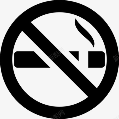 禁止吸烟地图和旗帜酒店信号图标图标