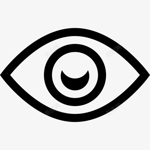 眼睛医疗移动用户界面轮廓图标svg_新图网 https://ixintu.com 医疗 眼睛 移动用户界面轮廓
