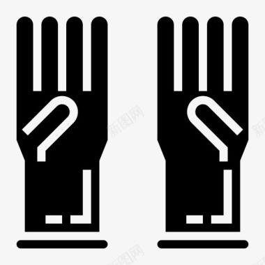 手套防护科学图标图标