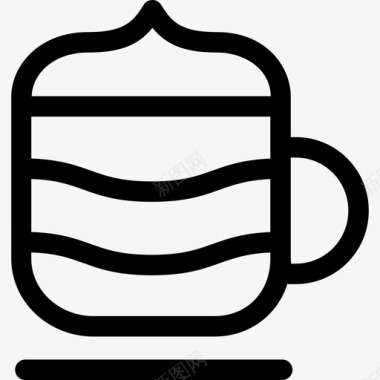 爱尔兰咖啡咖啡杯直系图标图标
