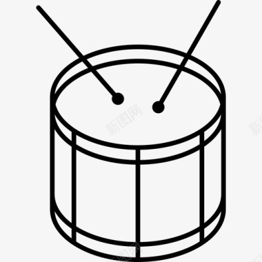 鼓音乐乐器画廊图标图标