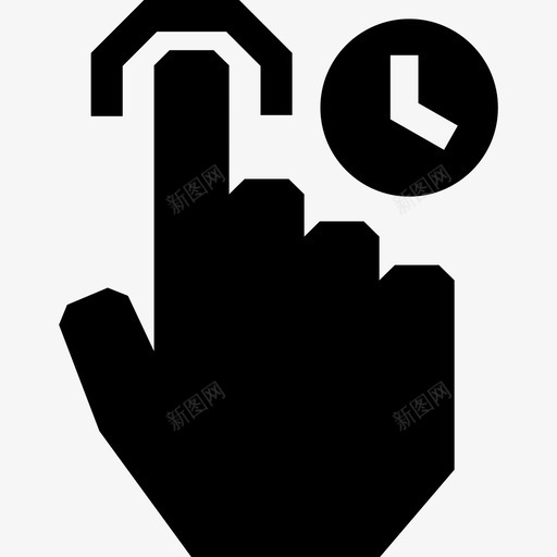 一个手指轻触并保持触摸触摸手势图标svg_新图网 https://ixintu.com 一个手指轻触并保持 触摸 触摸手势