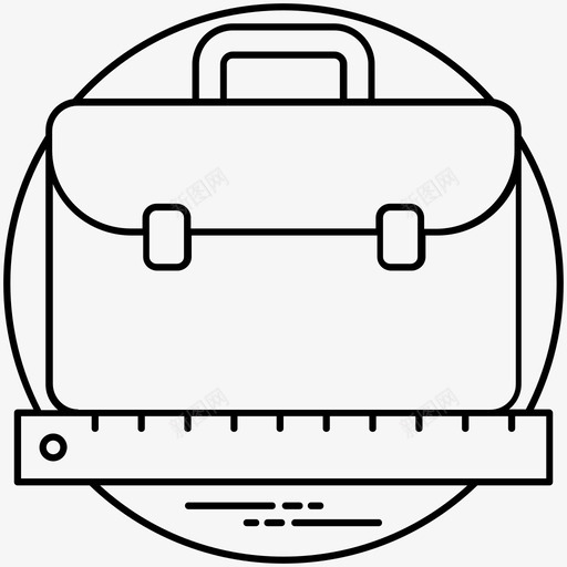 公文包业务概况个人信息图标svg_新图网 https://ixintu.com 业务概况 个人信息 公文包 设计和开发线矢量图标