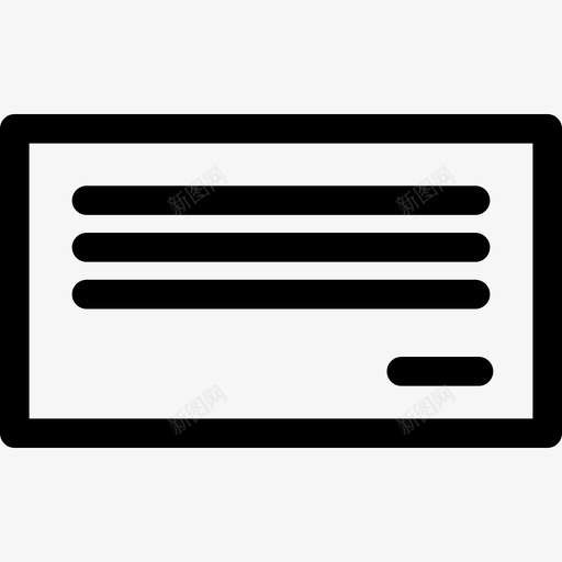 支票房地产1直线图标svg_新图网 https://ixintu.com 房地产1 支票 直线