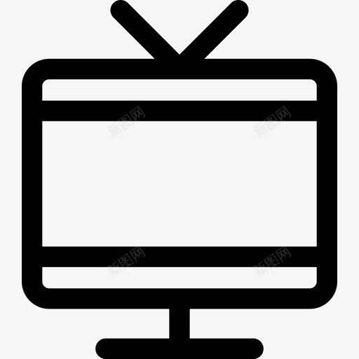 电视多媒体设备线性图标svg_新图网 https://ixintu.com 多媒体设备 电视 线性