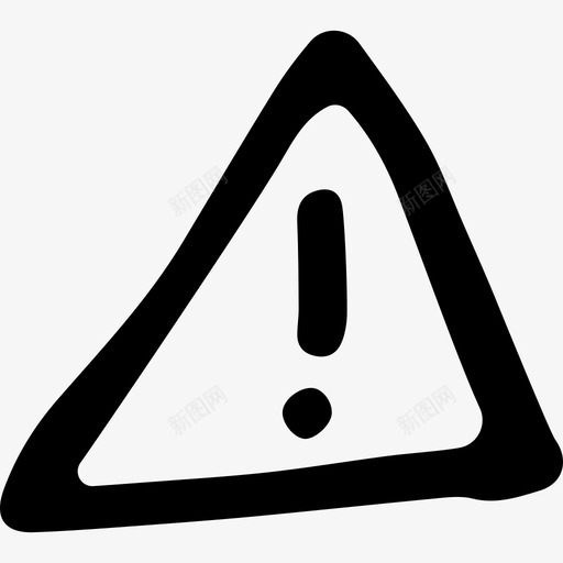 警告感叹号警告三角形图标svg_新图网 https://ixintu.com 感叹号 草图 警告 警告三角形