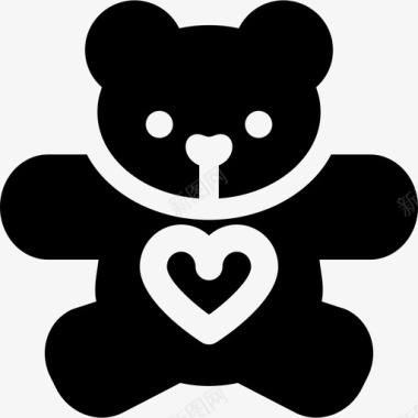 泰迪熊动物情人节充满元素图标图标