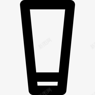直筒玻璃酒吧玻璃杯和酒瓶图标图标