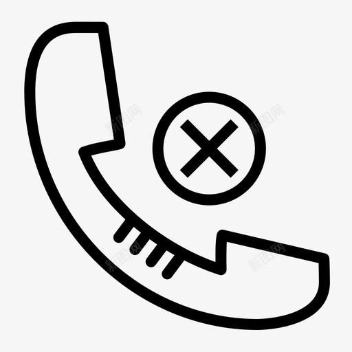 手机拒接通话通讯图标svg_新图网 https://ixintu.com 手机 手机拒接 通讯 通话