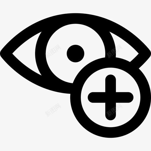 放大眼睛眼睛包线性图标svg_新图网 https://ixintu.com 放大眼睛 眼睛包 线性