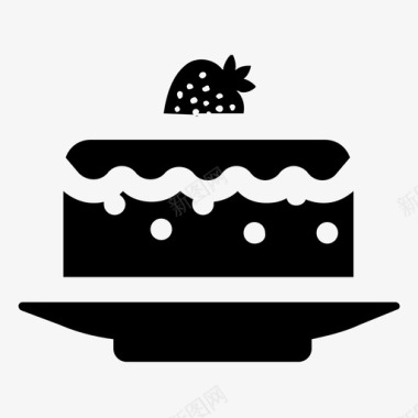 黑森林蛋糕生日蛋糕黑巧克力图标图标