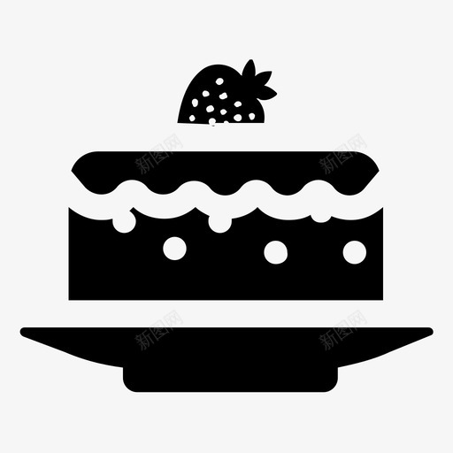 黑森林蛋糕生日蛋糕黑巧克力图标svg_新图网 https://ixintu.com 生日蛋糕 食物和礼物雕文图标 黑巧克力 黑森林蛋糕