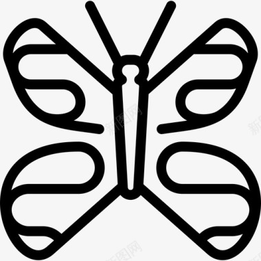 燕尾蝶蝴蝶1线形图标图标