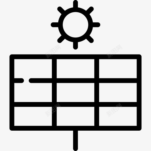太阳能生态线船直线图标svg_新图网 https://ixintu.com 太阳能 生态线船 直线