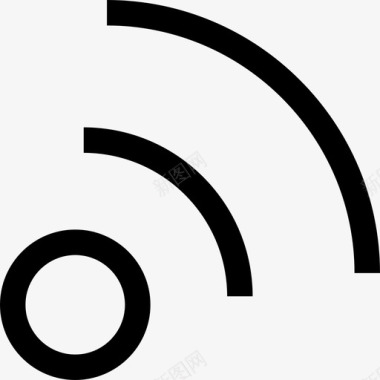 Wifi形状网络导航线性图标图标