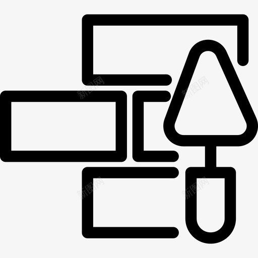 砖施工线工艺图标svg_新图网 https://ixintu.com 施工线工艺 砖