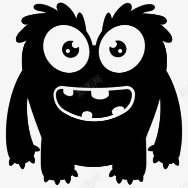 薄纱怪物毛茸茸的怪物怪物角色雕文图标图标